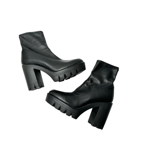 Giuseppe Zanotti | Gintonic Stretch-Leather Platform Sock Boots Black 41 - Picture 2 of 14